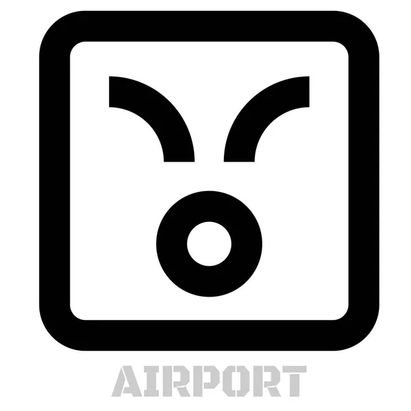 Port lotniczy pojęciowy graficzny ikona — Wektor stockowy