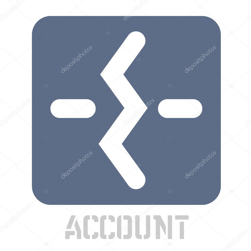 Account conceptual graphic icon