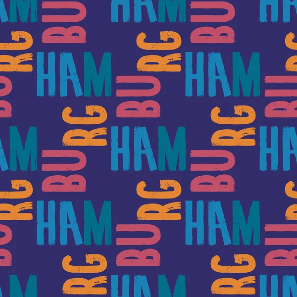 Hamburgo patrón sin costuras — Vector de stock