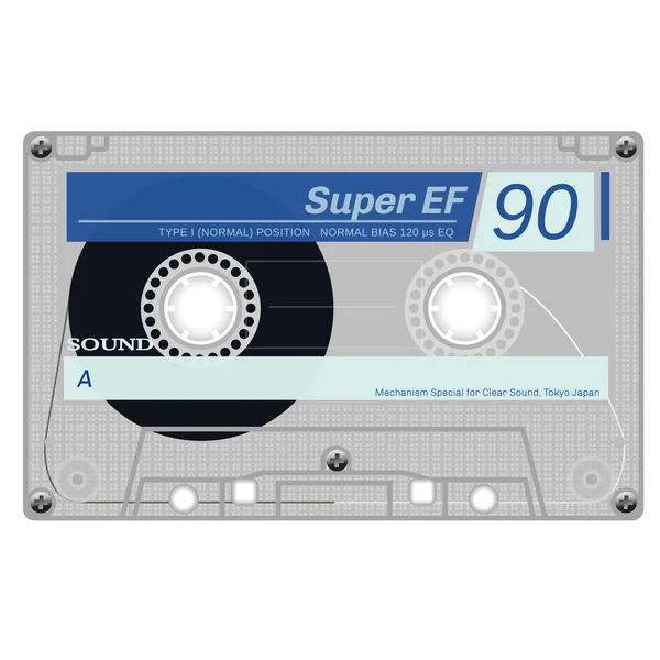 Vintage audio cassette tape — Stock Vector