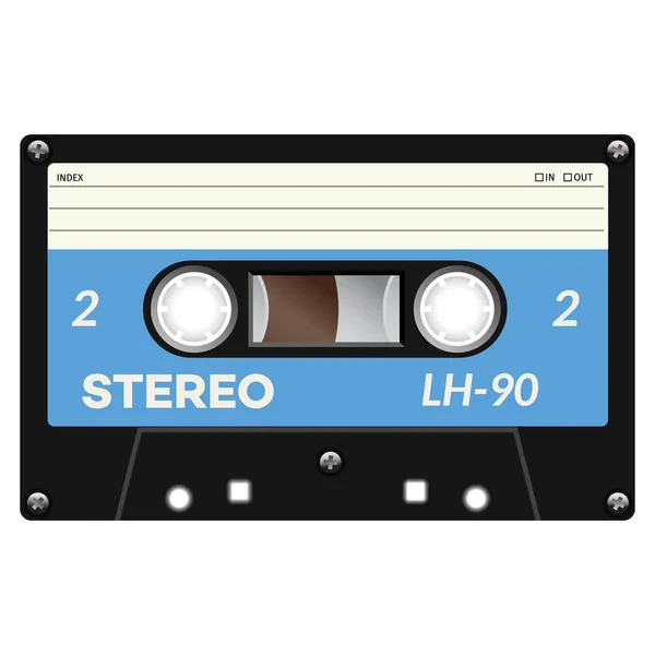 Cinta de casete de audio vintage — Vector de stock