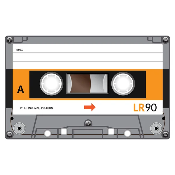 Vintage audio cassette tape design — Stock Vector