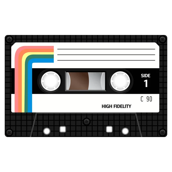 Audio cassette tape — Stock Vector