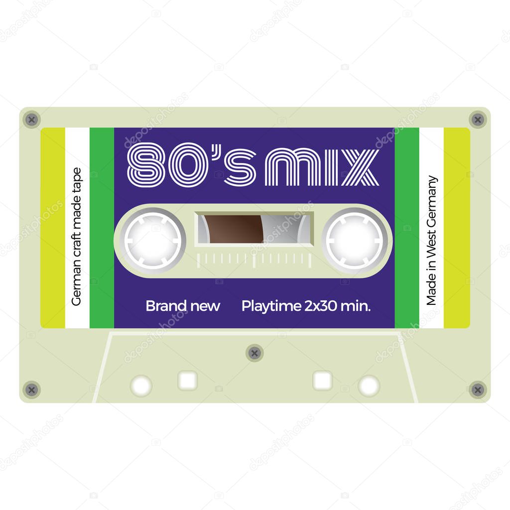 Vintage technology audio cassette