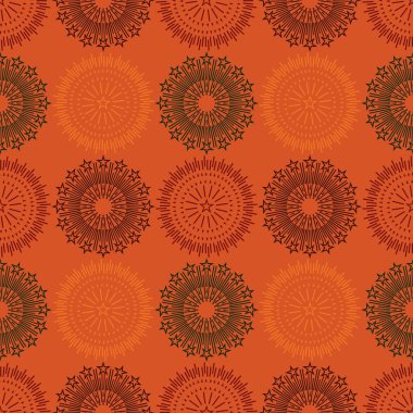 Yangın iş çiçek simetri seamless modeli