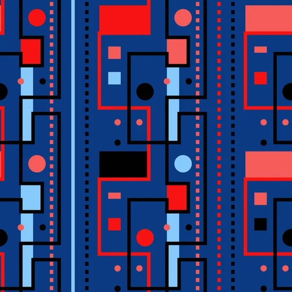Streets and city lights seamless pattern