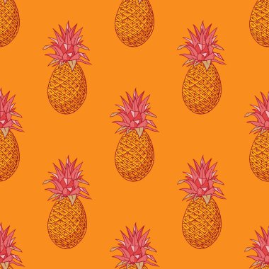 Ananas funky seamless modeli