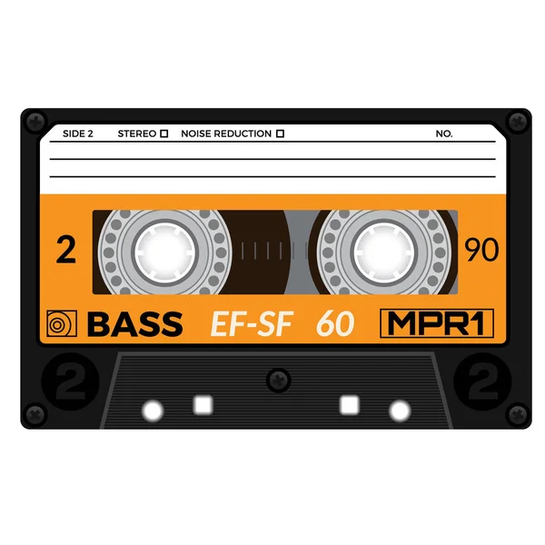 Retro audio cassette — Stock Vector