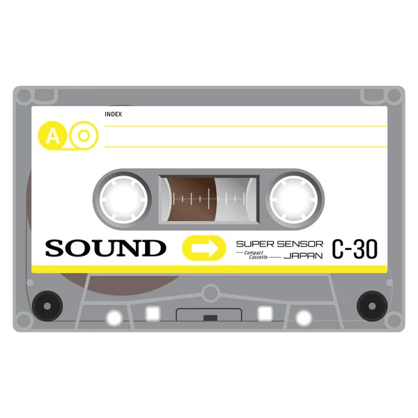 Cinta de casete de audio vintage — Vector de stock