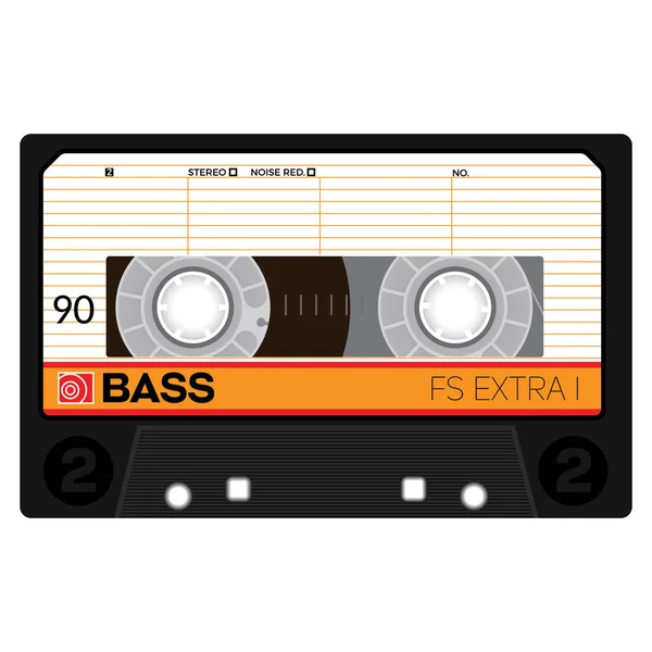 Conception de cassette audio vintage — Image vectorielle