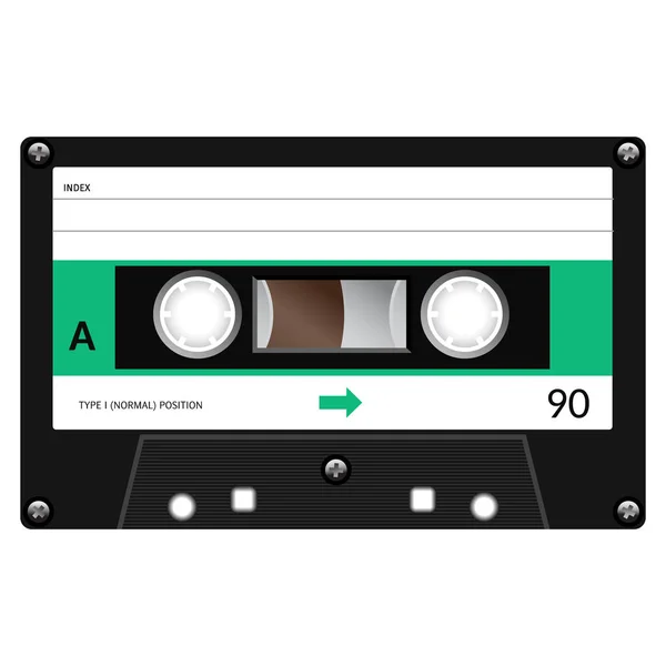 Vintage audio cassette tape design — Stock Vector