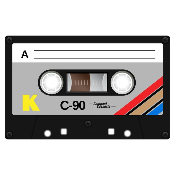 Casete de audio de tecnología vintage — Vector de stock