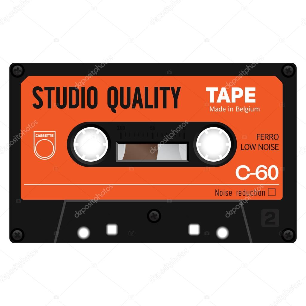 Plastic audio cassette tape