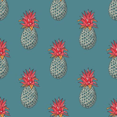 Ananas funky seamless modeli