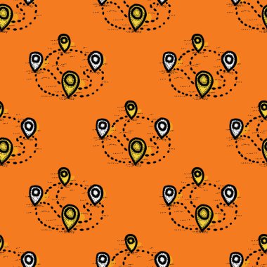 Harita coğrafi etiket seamless modeli
