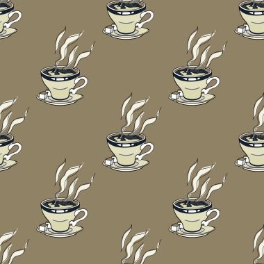 Kahve kupa seamless modeli