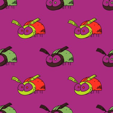 Funky böceği seamless modeli