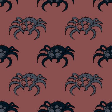 Ürkütücü örümcek seamless modeli