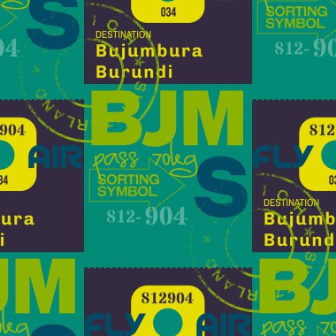 Bujumbura Havaalanı etiketi seamless modeli