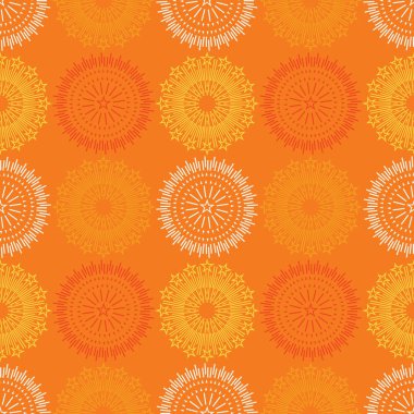 Yangın iş çiçek simetri seamless modeli