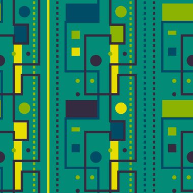 Sokaklar ve şehir ışıkları seamless modeli