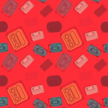 Dikişsiz desen yüzen kasetlerden