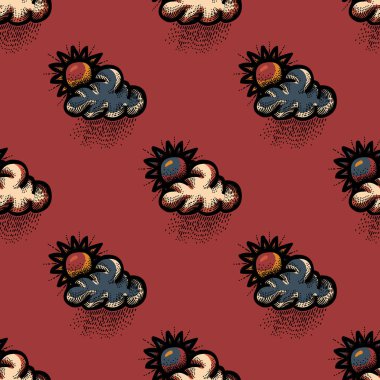 Güneşin ve bulutların seamless modeli