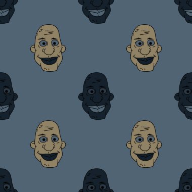 Afrika adam komik surat seamless modeli