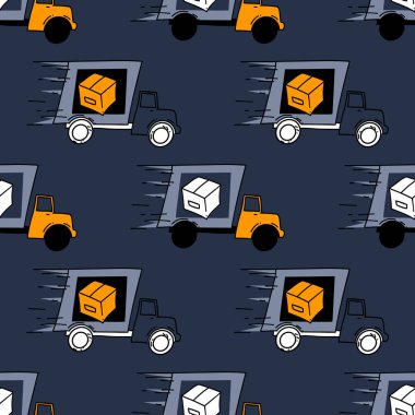 Hızlı teslimat kamyonu seamless modeli