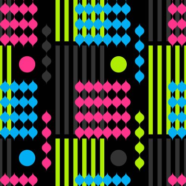 Grafik vintage dikey seamless modeli