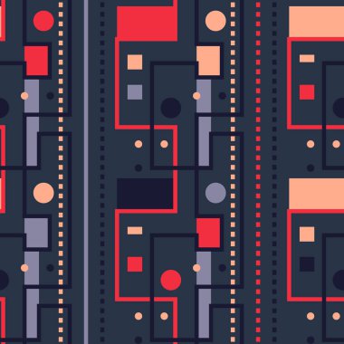 Sokaklar ve şehir ışıkları seamless modeli