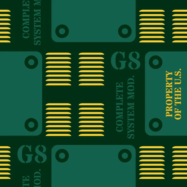 Militaire plaat naadloze patroon — Stockvector