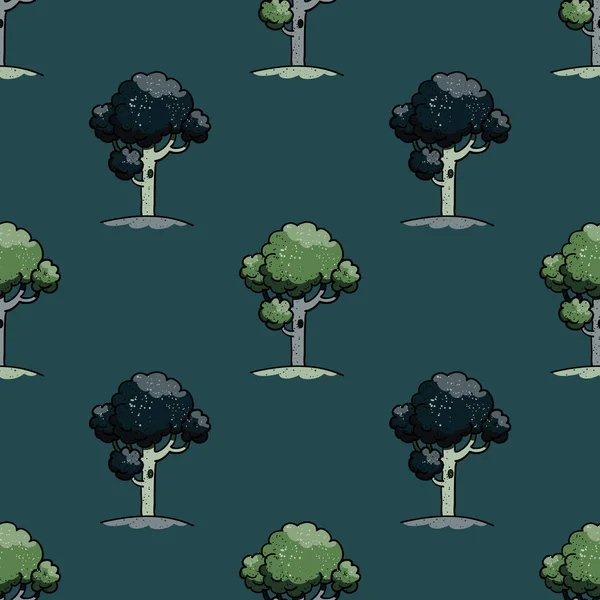 树无缝模式 — 图库矢量图片