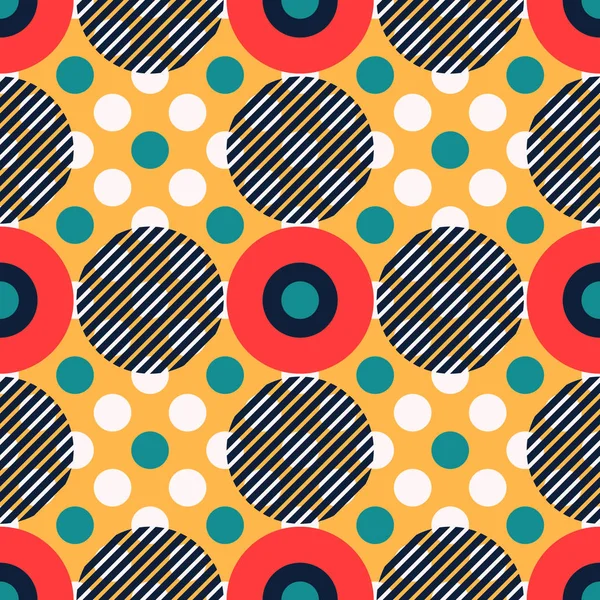 Geometric circles seamless pattern — Stock Vector