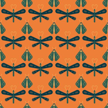 Firefly ve yusufçuk seamless modeli