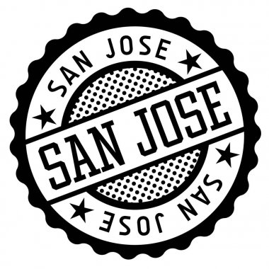 San Jose siyah beyaz rozet