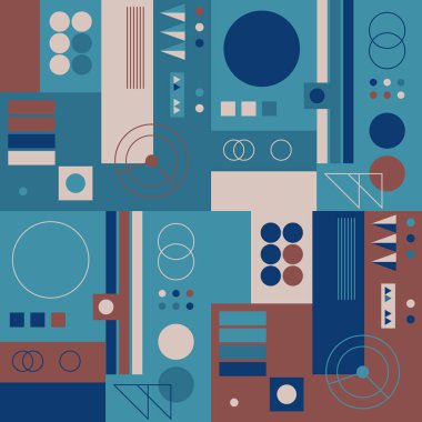 Vintage geometrik geometrik desen