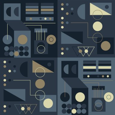 Vintage geometrik geometrik desen