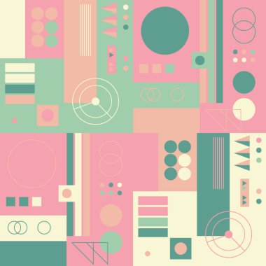 Vintage geometrik geometrik desen