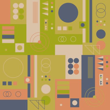 Vintage geometrik geometrik desen