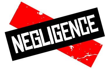 Negligence attention sign clipart