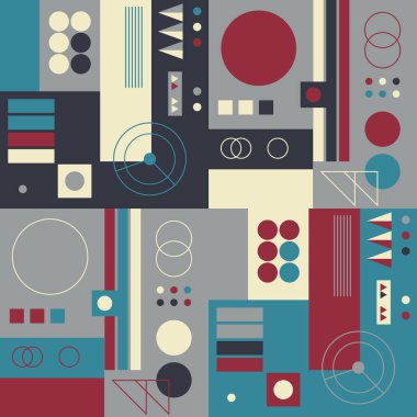 Vintage geometrik geometrik desen