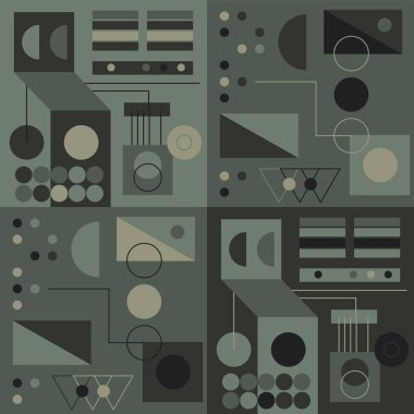 Vintage geometrik geometrik desen