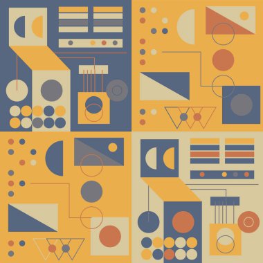 Vintage geometrik geometrik desen