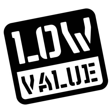 Düşük değeri şablon damgası