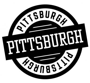 Pittsburgh siyah beyaz rozet