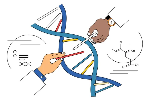 Ilustração do conceito de edição do genoma —  Vetores de Stock