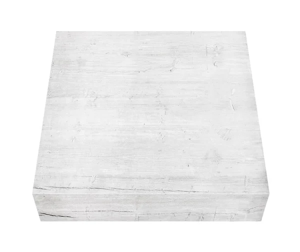 White wooden plank, tabletop isolated on background — Stock Photo, Image