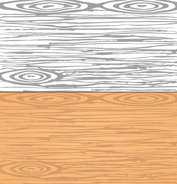 Set aus grauen und braunen Holzdielen, Wand. Schneiden oder Schneiden von Brettern. Holzstruktur — Stockvektor