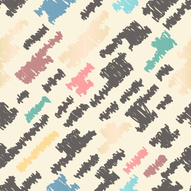 Sorunsuz karalama desen çizilmiş. Soyut doodle illüstrasyon